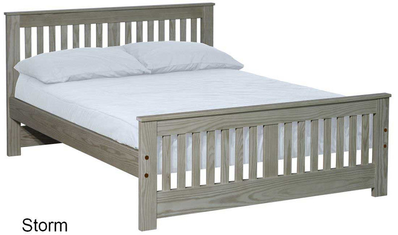Shaker Bed, Full, 36" Headboard and 22" Footboard, By Crate Designs. 44762