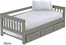 Mission Day Bed with Drawers, Twin, 29" High, By Crate Designs. 4717