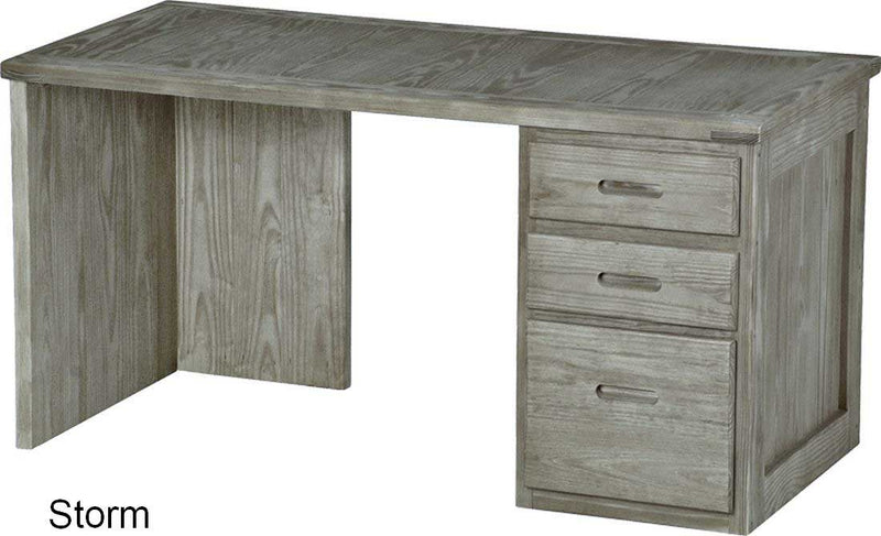 3 Drawer Desk, 58" Wide, By Crate Designs. 6135, 6152