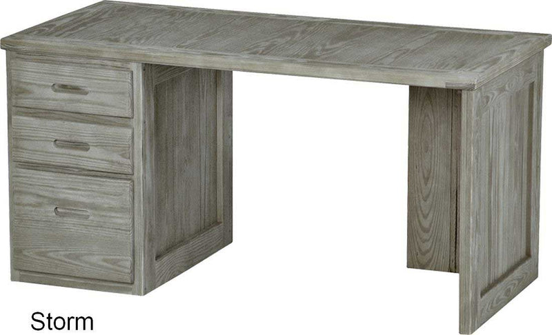 3 Drawer Desk, 58" Wide, By Crate Designs. 6135, 6152