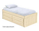 Captain's Bed With 4 Drawer Unit, Twin, 26" Headboard and Footboard,By Crate Designs. 4010