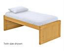 Captain's Bed, Low Profile, Twin, 26" Headboard and Footboard, By Crate Designs. 4010