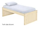 Captain's Bed, Low Profile, Twin, 26" Headboard and Footboard, By Crate Designs. 4010