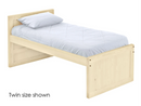 Captain's Bed, Twin, 39" Headboard and 26" Footboard, By Crate Designs. 4011