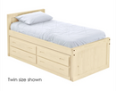 Captain's Bed with 4 Drawer Unit, Twin, 39" Headboard and 26" Footboard, By Crate Design. 4011