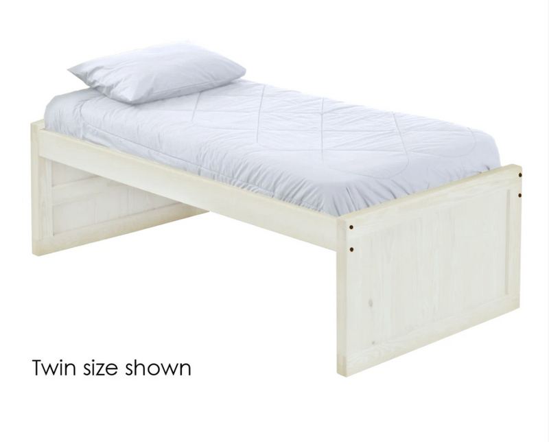 Captain's Bed, Low Profile, Full, 26" Headboard and Footboard, By Crate Designs. 4410