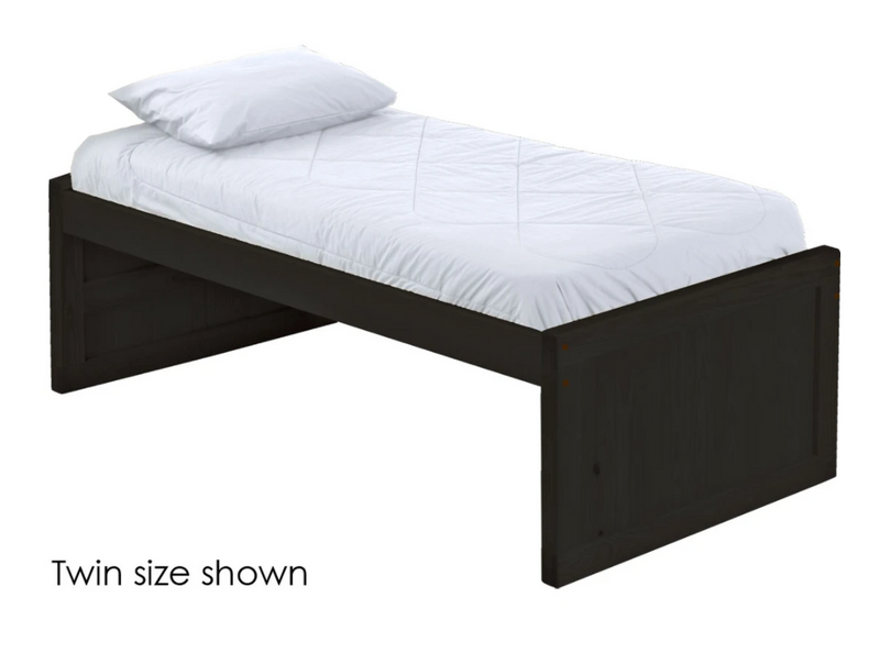 Captain's Bed, Low Profile, Full, 26" Headboard and Footboard, By Crate Designs. 4410