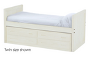 Captain's Day Bed with 4 Drawer Unit, King, 39" Headboard and Footboard By Crate Designs. 4612