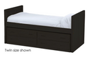 Captain's Day Bed with 4 Drawer Unit, Full, 39" Headboard and Footboard By Crate Design. 4412