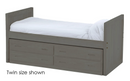 Captain's Day Bed with 4 Drawer Unit, Full, 39" Headboard and Footboard By Crate Design. 4412