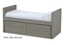 Captain's Day Bed with 4 Drawer Unit, King, 39" Headboard and Footboard By Crate Designs. 4612