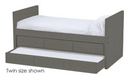 Captain's Day Bed with Drawers and Trundle, Queen, 39" Headboard and Footboard By Crate Designs. 4512