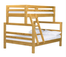Ladder Bunk Bed, TwinXL Over Queen, By Crate Designs. 4058H