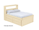 Captain's Bookcase Bed with Drawer, Twin, By Crate Designs. 4355