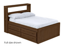 Captain's Bookcase Bed with Drawers, Queen, By Crate Designs. 4555