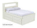 Captain's Bookcase Bed with Drawers, Queen, By Crate Designs. 4555