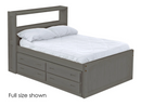 Captain's Bookcase Bed with Drawers, Full, By Crate Designs. 4455