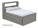 Captain's Bookcase Bed with Drawers, Queen, By Crate Designs. 4555