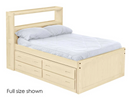 Captain's Bookcase Bed with Drawers, Queen, By Crate Designs. 4555