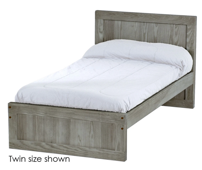 Panel Bed, Twin, 37" Headboard and 16" Footboard, By Crate Designs. 4376