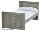Panel Bed, Twin, 37" Headboard and 29" Footboard, By Crate Designs. 4379