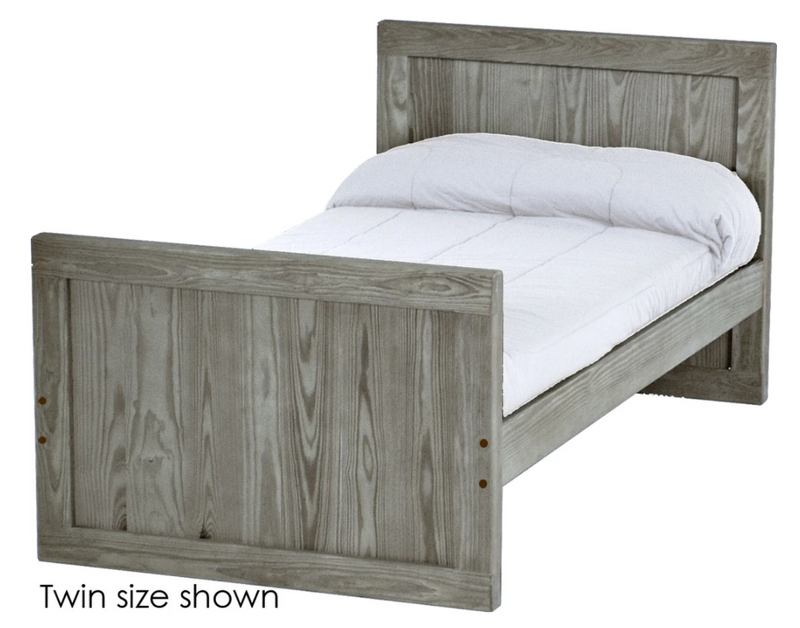 Panel Bed, Twin, 37" Headboard and 29" Footboard, By Crate Designs. 4379