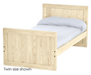 Panel Bed, Twin, 37" Headboard and 29" Footboard, By Crate Designs. 4379