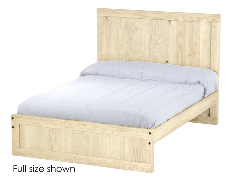 Panel Bed, Twin, 48" Headboard and 16" Footboard, By Crate Designs. 4386
