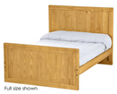 Panel Bed, Twin, 48" Headboard and 29" Footboard, By Crate Designs. 4389