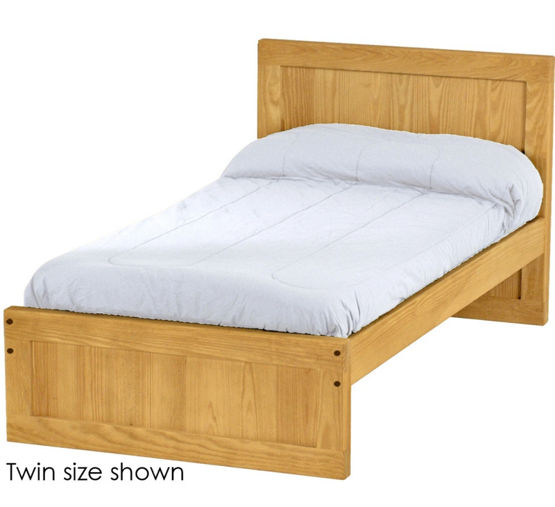 Panel Bed, King, 37" Headboard and 16" Footboard, By Crate Designs. 4676