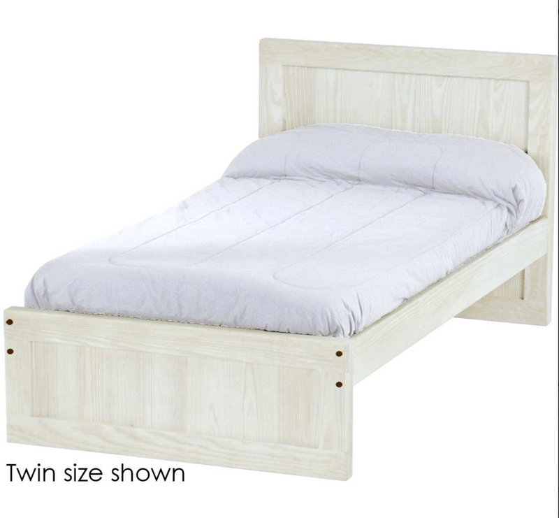 Panel Bed, King, 37" Headboard and 16" Footboard, By Crate Designs. 4676