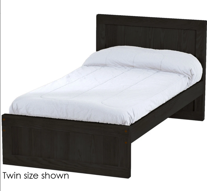 Panel Bed, King, 37" Headboard and 16" Footboard, By Crate Designs. 4676