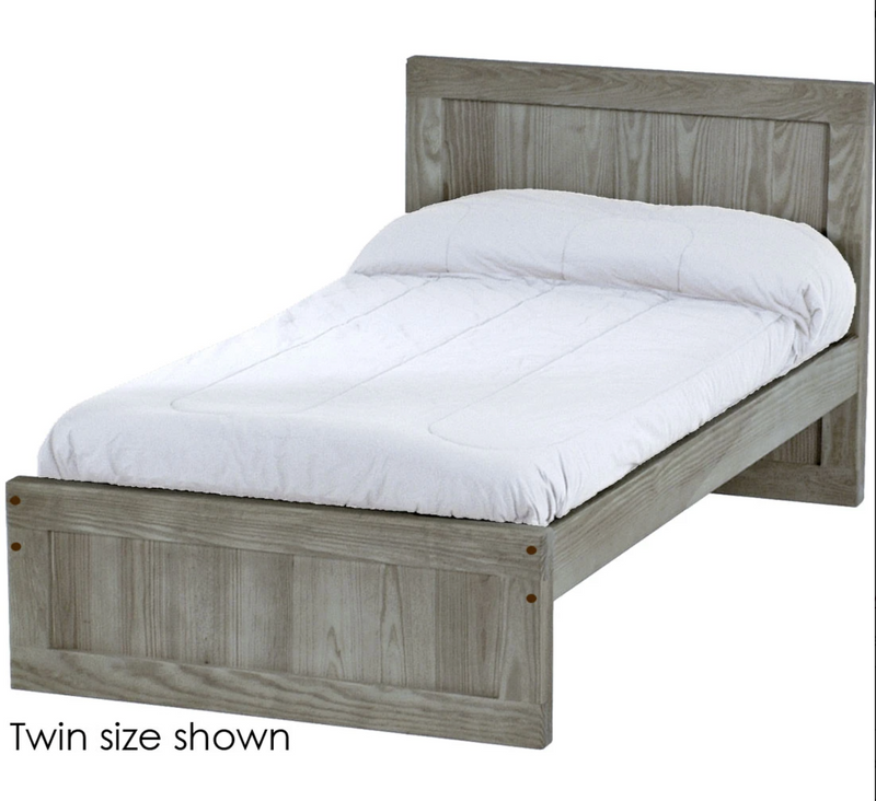 Panel Bed, King, 37" Headboard and 16" Footboard, By Crate Designs. 4676