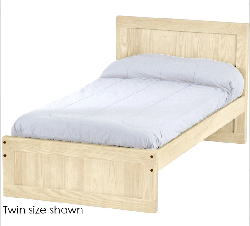 Panel Bed, King, 37" Headboard and 16" Footboard, By Crate Designs. 4676