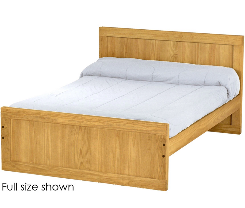 Panel Bed, King, 37" Headboard and 22" Footboard, By Crate Designs. 4672