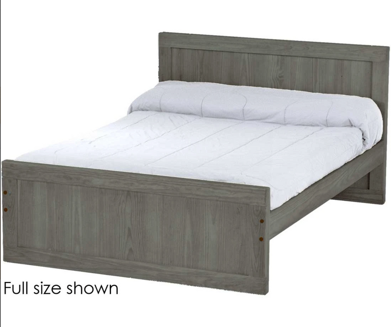 Panel Bed, King, 37" Headboard and 22" Footboard, By Crate Designs. 4672