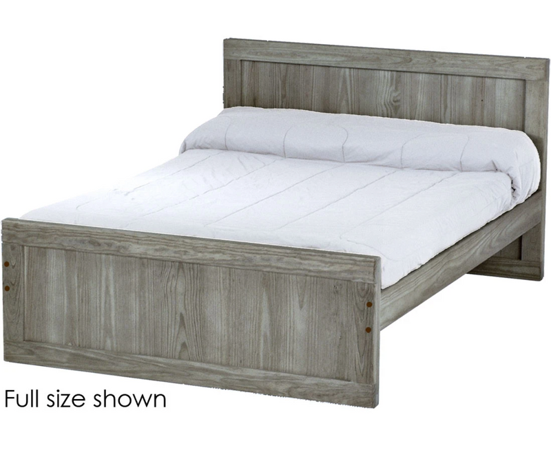 Panel Bed, King, 37" Headboard and 22" Footboard, By Crate Designs. 4672