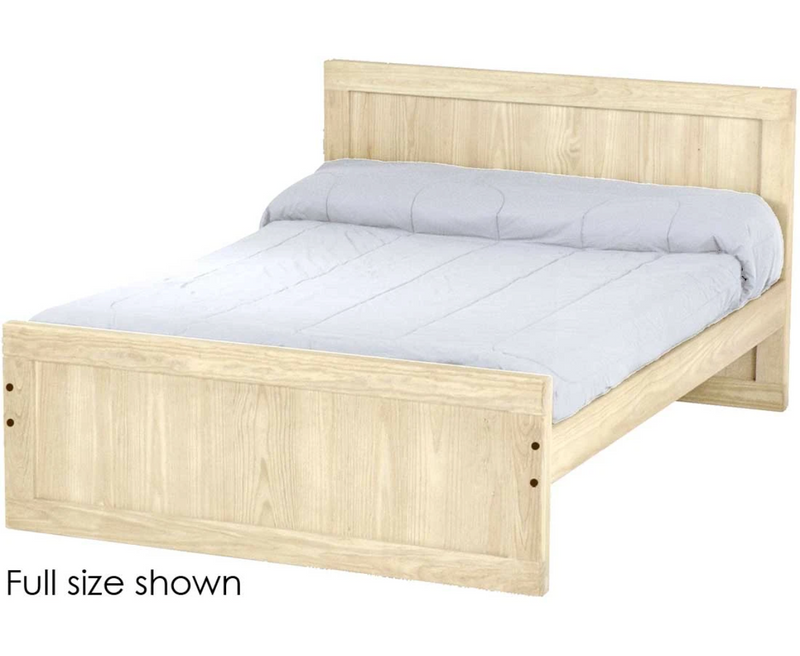 Panel Bed, King, 37" Headboard and 22" Footboard, By Crate Designs. 4672