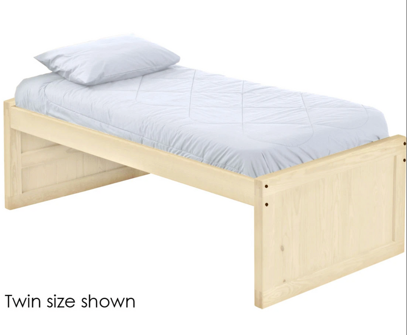 Captain's Bed, Low Profile, King, 26" Headboard and Footboard, By Crate Designs. 4610.