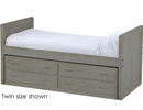 Captain's Day Bed with Drawers, Queen, 39" Headboard and Footboard, By Crate Designs. 4512
