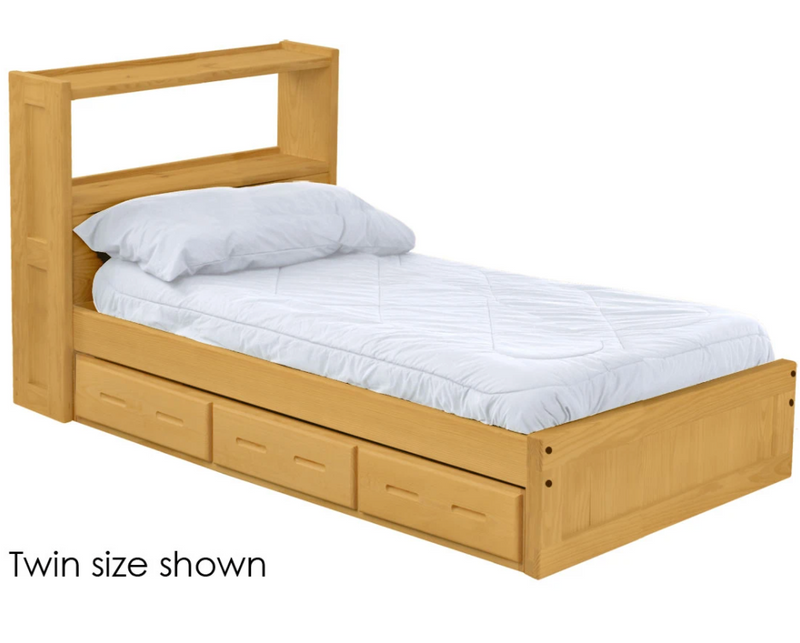 Bookcase Bed with Drawers, Full, By Crate Designs. 4436