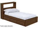 Bookcase Bed with Drawers, Full, By Crate Designs. 4436