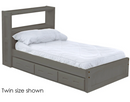 Bookcase Bed with Drawers, Queen, By Crate Designs. 4536