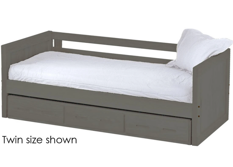 Panel Day Bed with Drawers, Full, By Crate Designs. 4417