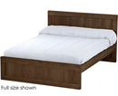 Panel Bed, Full, 37" Headboard and 16" Footboard, By Crate Designs. 4476