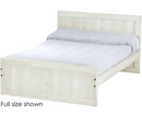 Panel Bed, Queen, 37" Headboard and 22" Footboard, By Crate Designs. 4572