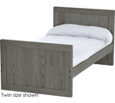 Panel Bed, Queen, 37" Headboard and 29" Footboard, By Crate Designs. 4579