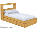 Bookcase Bed with Drawers, King, By Crate Designs. 4636