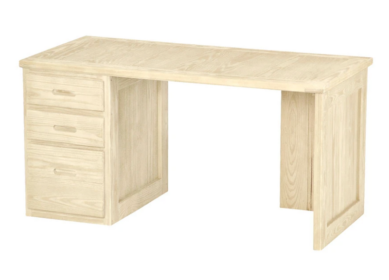 3 Drawer Desk, 58" Wide, By Crate Designs. 6135, 6152