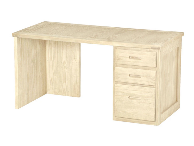 3 Drawer Desk, 58" Wide, By Crate Designs. 6135, 6152